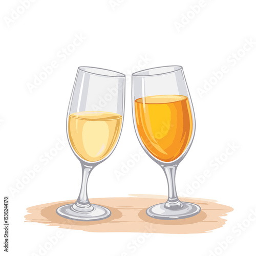 Clinking glasses celebrating joy and togetherness, festive moment