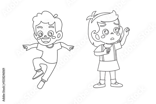children's cartoon outline