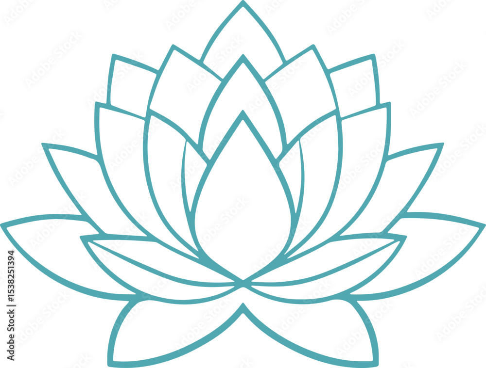 Fototapeta premium lotus flower vector illustration transparent 