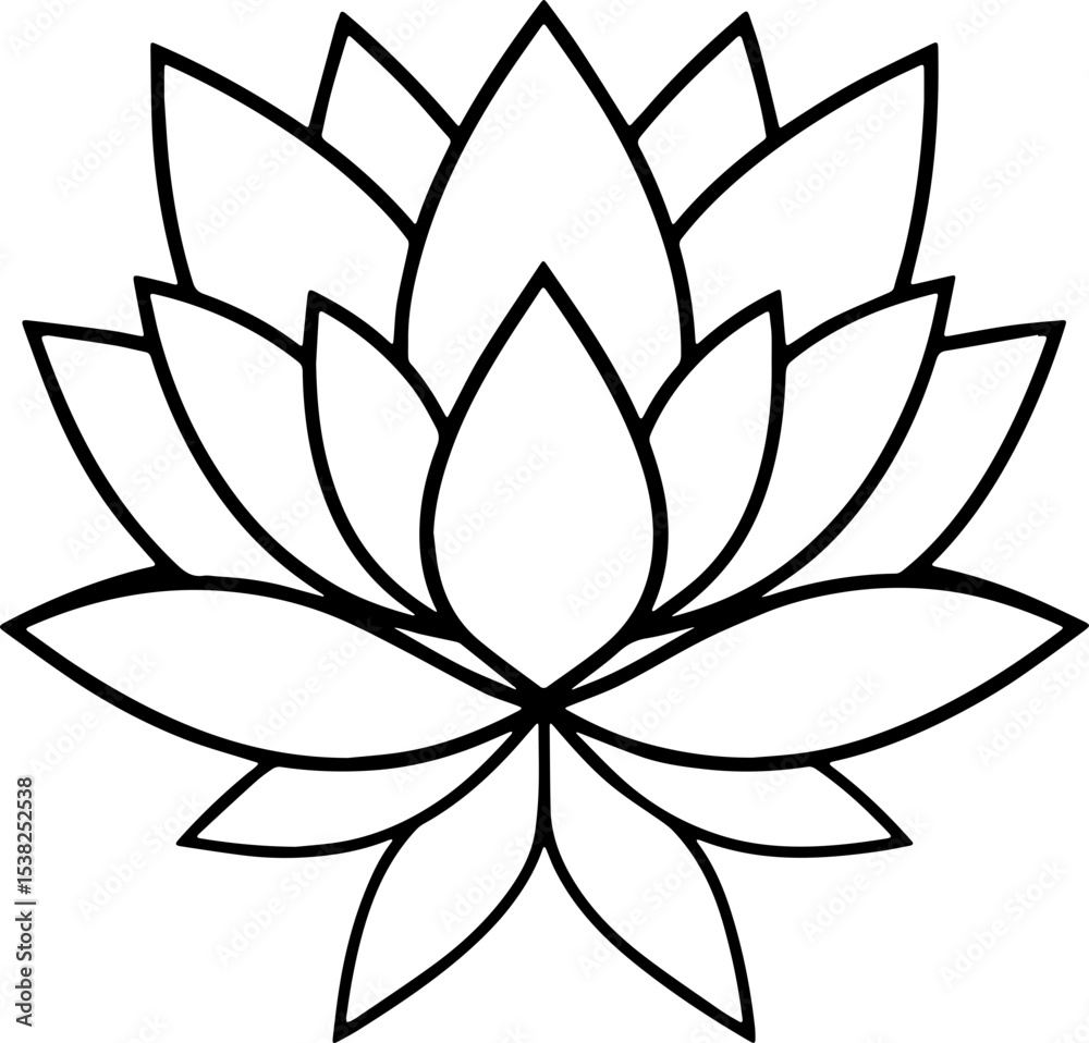 Fototapeta premium lotus flower vector illustration