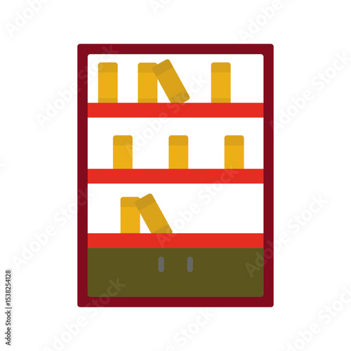 Books Shelf Vector Icon