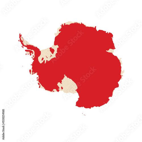 Map of Antarctica, sign silhouette. World Map Globe. Vector Illustration isolated on transparent background. Antarctic continent.