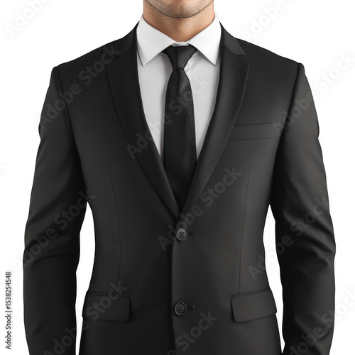 Classic mens suit jacket isolated on transparent background