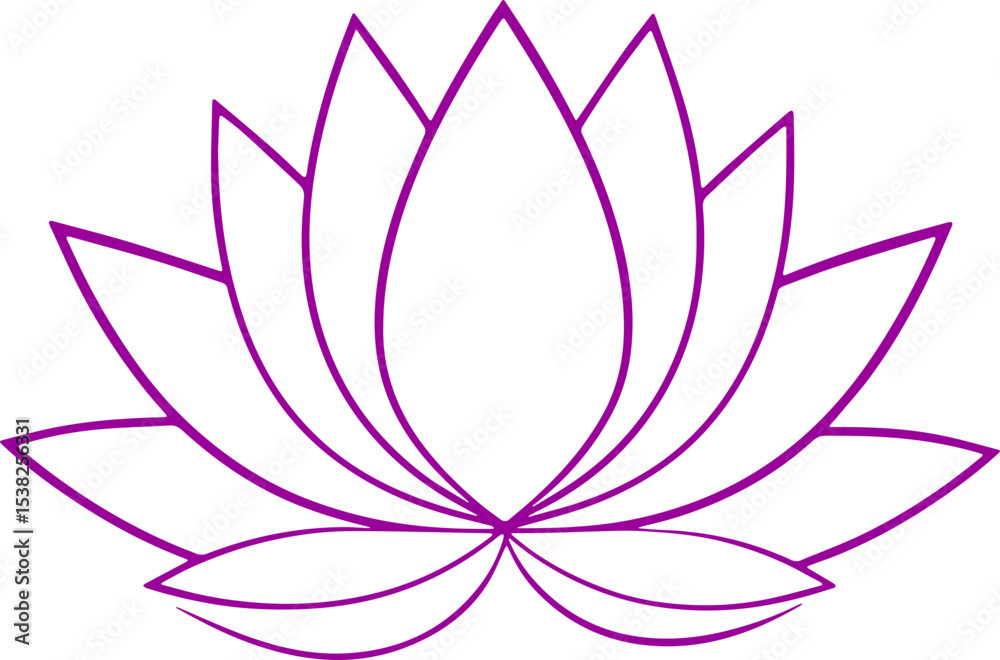 Fototapeta premium lotus flower vector illustration transparent 