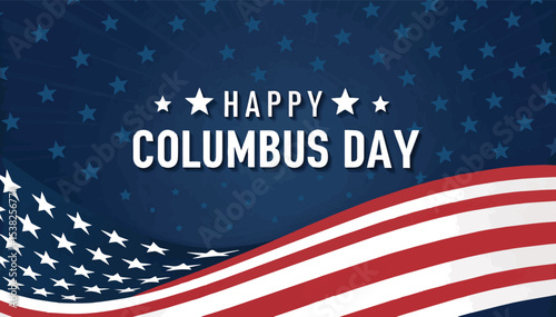 Columbus Day Celebrations: Patriotic design, stars and stripes blend in a visual ode to the spirit of Columbus Day, invoking a sense of national pride.