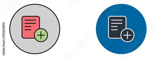 Add Icon – Plus Sign or Create New Symbol in Fill and Glyph Blue Style

