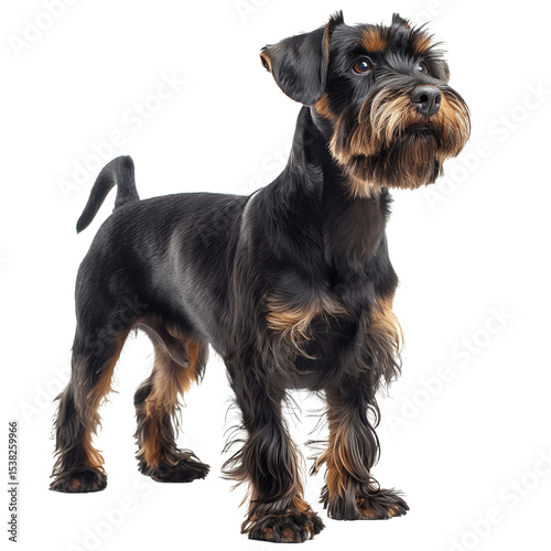 Wallpaper Mural Schnauzer Dog Isolated on Transparent Background. PNG. Generated AI. Torontodigital.ca