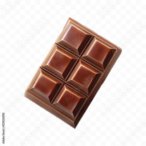 realistic 3d chocolate bar in different style isolated on transparent background