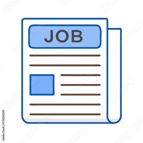 Job application form with blue header and text.  This job application form includes sections for personal information and work experience.