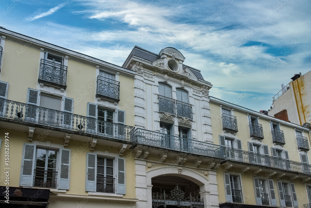 Fototapeta premium Vichy in France, thermal city, ancient houses in the center