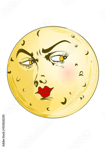 This is an illustration of a moon