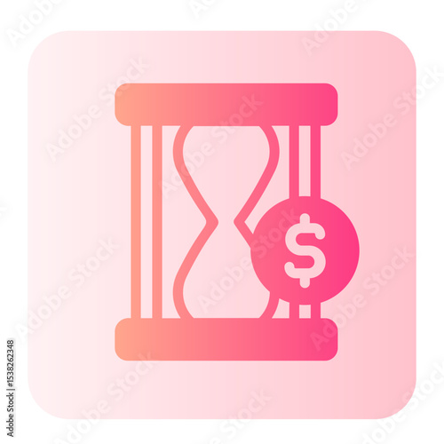 time is money gradient icon