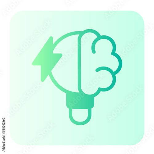 brainstorming gradient icon