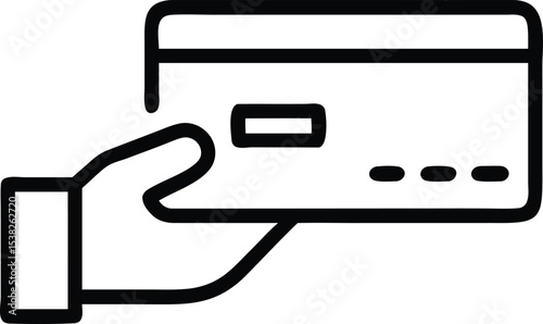 Hand Holding Credit Card, Digital Transaction Environment, Financial Services Concept