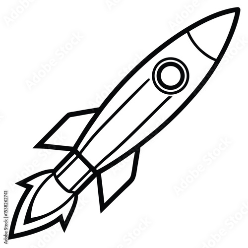 space rocket vector illustration