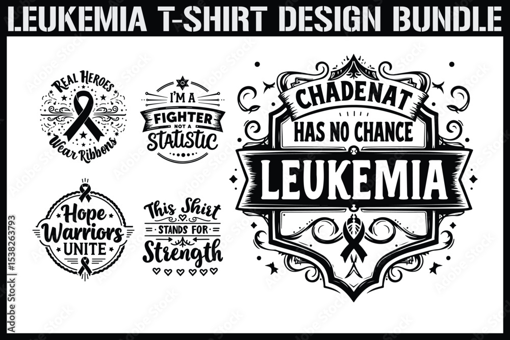 Obraz premium Leukemia Awareness T-Shirt Design Bundle 