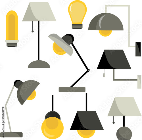 set of lamps