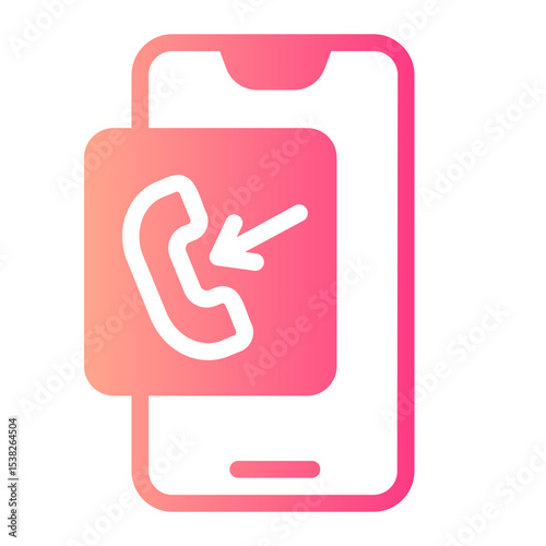 incoming call gradient icon