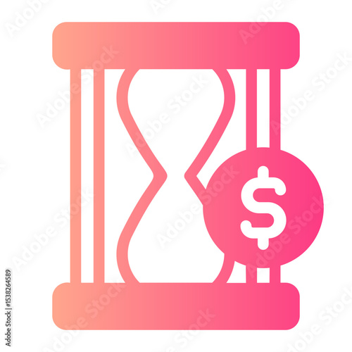 time is money gradient icon