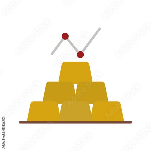 Gold Ingots Vector Icon