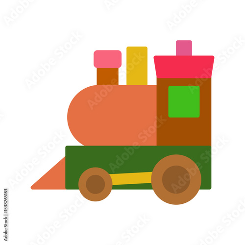 Toy Train Vector Icon