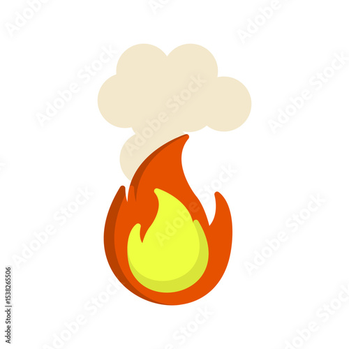 Fire Pollution Vector Icon