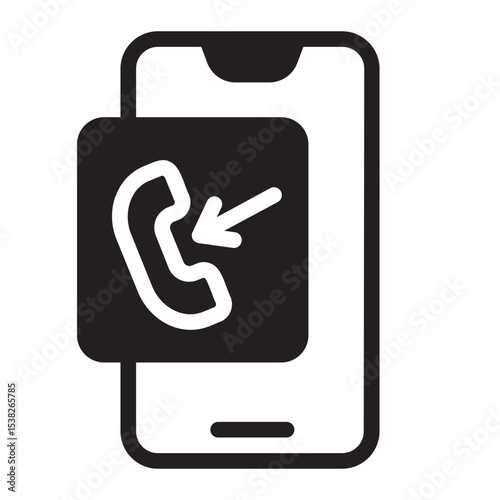 incoming call glyph icon