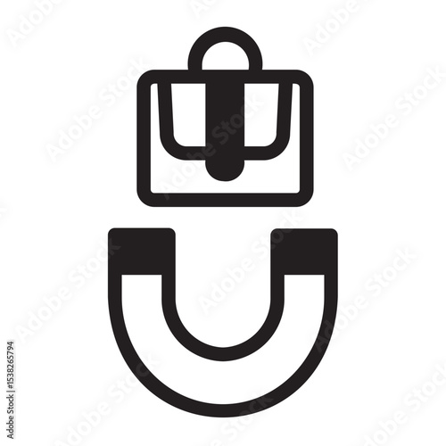 magnet glyph icon