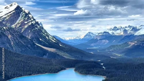 Stunning Mountain - Lake View in Banff National Park