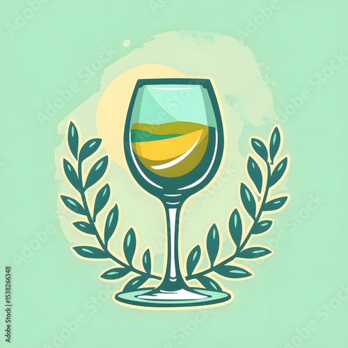 Golden Harvest: A Toasted Wine Glass