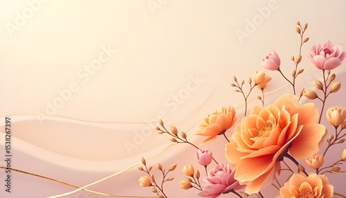 Peachy Petals: A Soft Floral Embrace