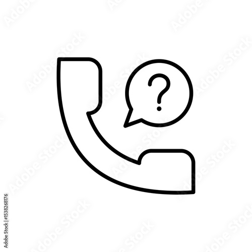 Editable stroke line icons related to questions set isolated on transparent background flat vector illustration