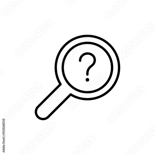 Editable stroke line icons related to questions set isolated on transparent background flat vector illustration