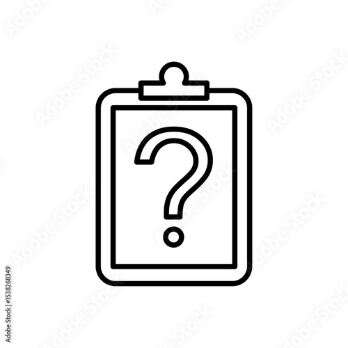 Editable stroke line icons related to questions set isolated on transparent background flat vector illustration