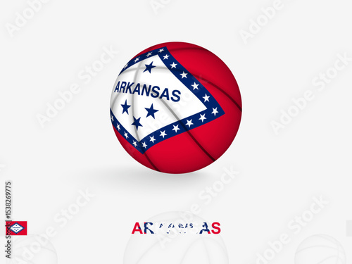 Arkansas Basketball Concept with National Flag Design.