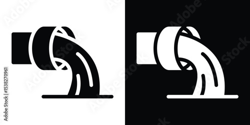 Wastewater icon vector design template elegant style