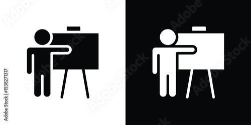 User chalkboard icon vector design template elegant style