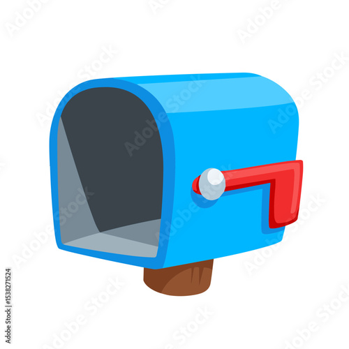 Open Mailbox Lowered Flag