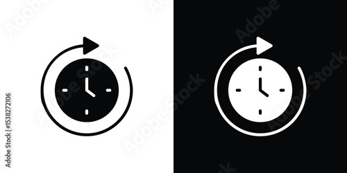 Time forward icon vector design template elegant style