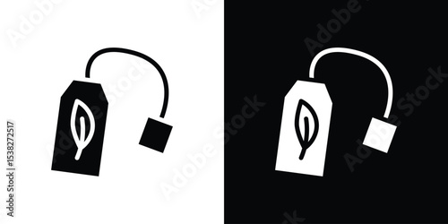Tea bag icon vector design template elegant style