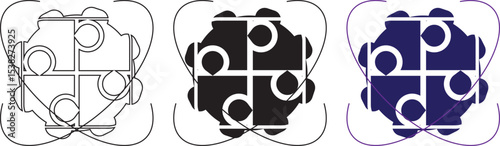 Quantum Computing Technology Vector Icon Illustration