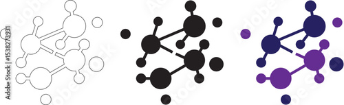 Neural network concept icons set. Contains such icons algorithm, data mining, smart intelligence, brainstorming, thinking and more, can be used for web and apps