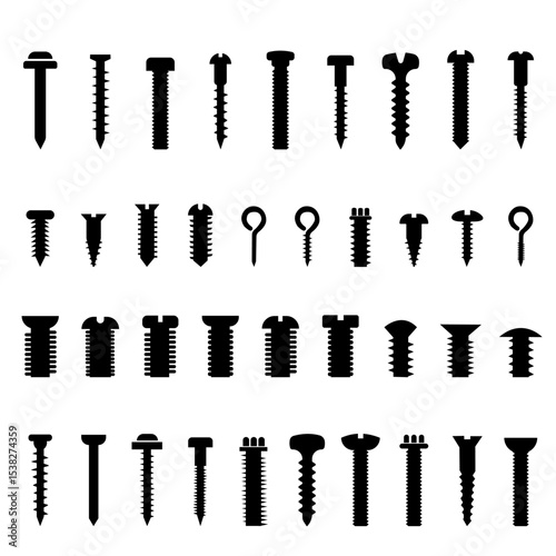 wrench and screw nail toolkit set clipart