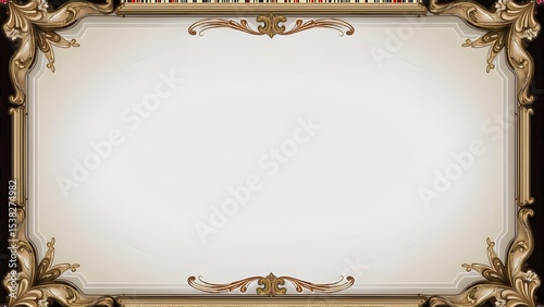 Vintage Opulence: An Ornate Golden Frame