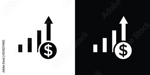 Revenue icon vector design template elegant style