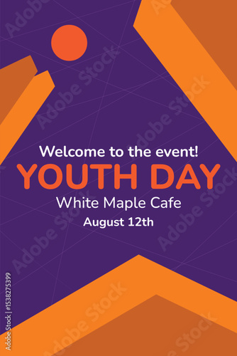 International Youth Day celebration Poster with bold minimalism style