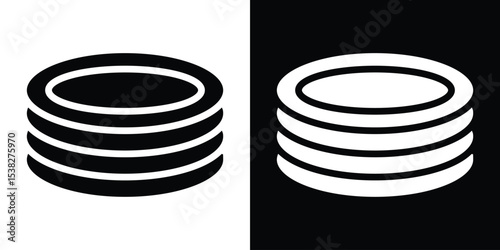 Plates icon vector design template elegant style