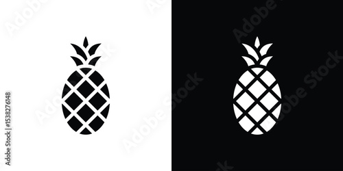 Pineapple icon vector design template elegant style