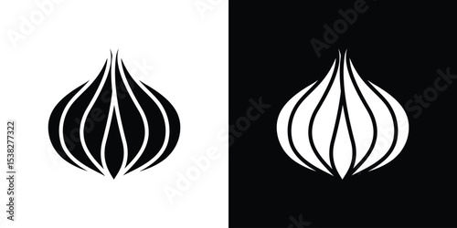 Onion icon vector design template elegant style