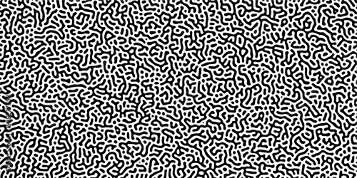 Abstract Reaction-diffusion Turing pattern natural texture gray gradient color scheme. Linear design with biological algorithm psychedelic background. Reaction-diffusion or truing patter